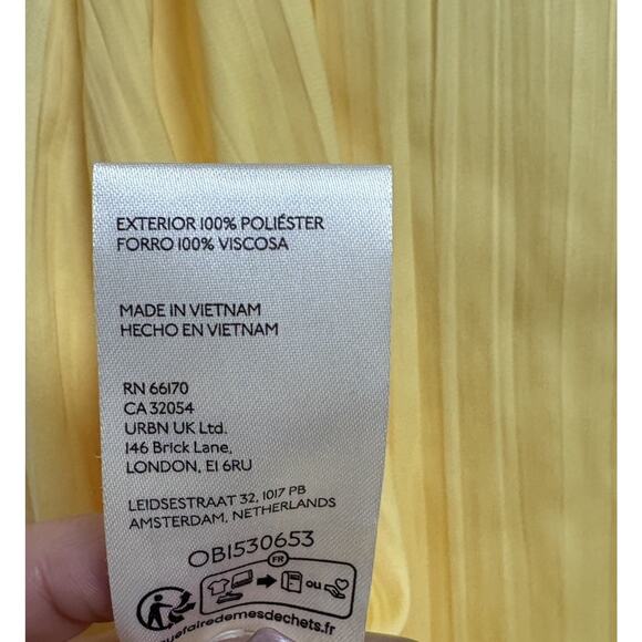 Maeve Anthropologie Yellow Ruffle Wrap Skirt Tie Waist Layered Womens S - Picture 4 of 10